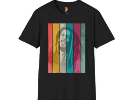 Reggae Pop Art Design – Black Graphic Tee