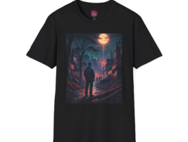 Mystical Urban Night Comfortable for Dreamers – Black Graphic Tee