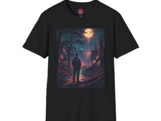 Mystical Urban Night Unisex Softstyle T-Shirt | Comfortable Graphic Tee for Dreamers