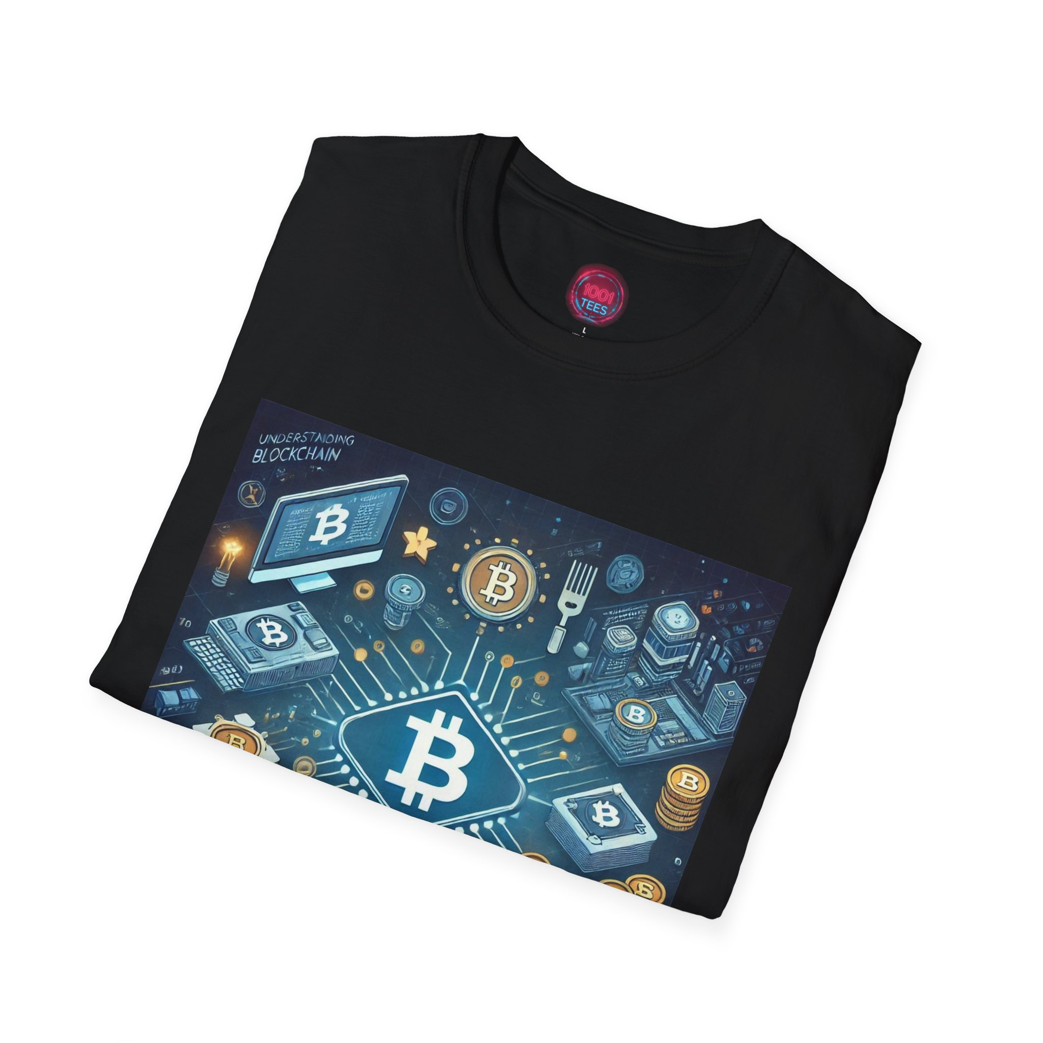 Cryptocurrency Unisex Softstyle T-Shirt – Bitcoin Design Graphic Tee - Image 8