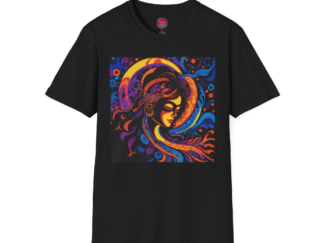 Black Lights Matter Retro Bohemian Unisex Softstyle T-Shirt - Vibrant Psychedelic Design