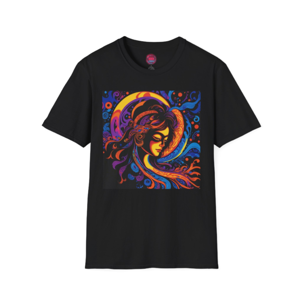 Black Lights Matter Retro Bohemian Unisex Softstyle T-Shirt - Vibrant Psychedelic Design