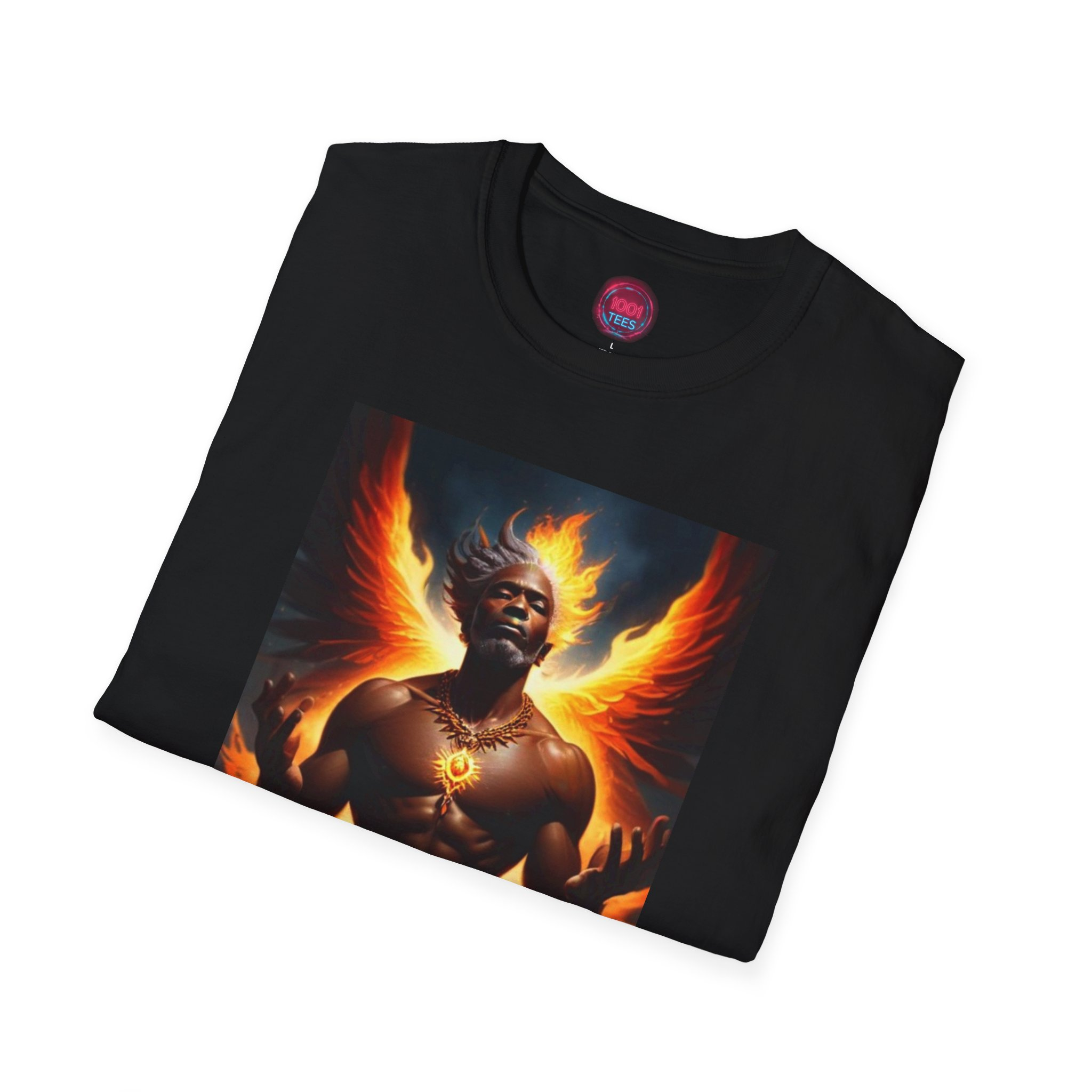 Epic Phoenix Unisex Softstyle T-Shirt - Bold Fire & Strength Design - Image 4
