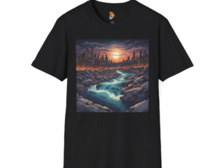 Urban Sunset River Unisex Softstyle T-Shirt