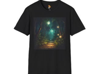 Mystical Forest Adventure Unisex Softstyle T-Shirt | Nature-Inspired Design
