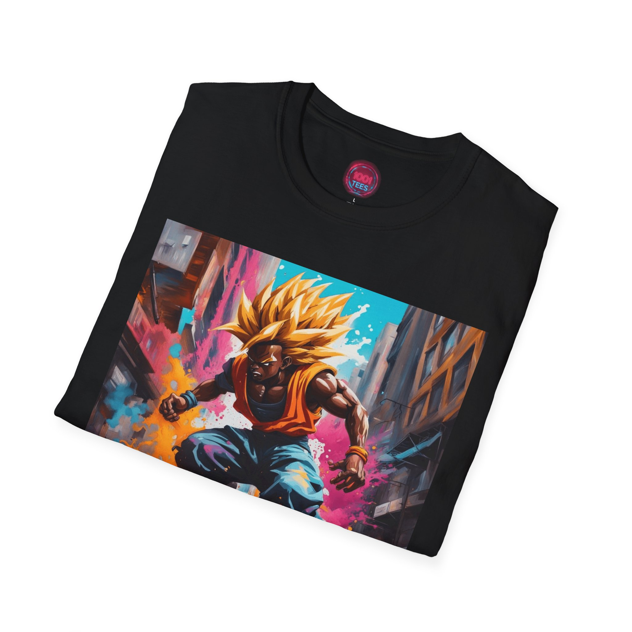 Anime Action Unisex Softstyle T-Shirt - Vibrant Graphic Design - Image 4