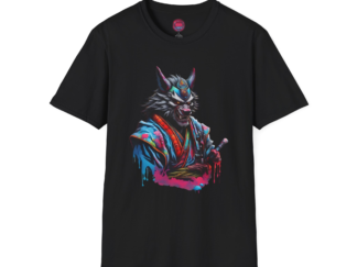 Vibrant Samurai Graphic T-Shirt for Anime Lovers