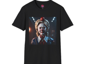 Creepy Clown Graphic – Black Graphic Tee