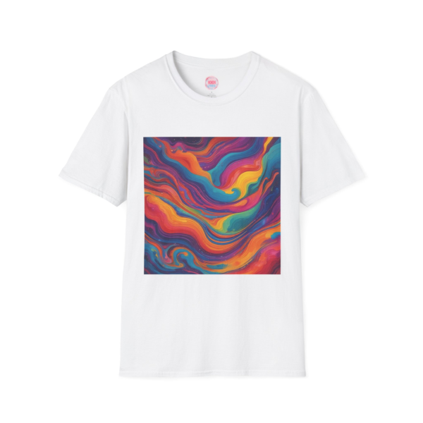 Vibrant Abstract Waves Unisex Softstyle T-Shirt