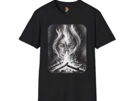 Fire Spirit Graphic T-Shirt - Black Tee for Art Lovers – Black Graphic Tee