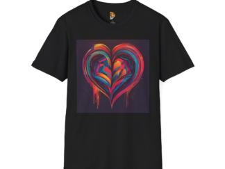 Heartfelt Art Unisex Softstyle T-Shirt - Vibrant Love Design