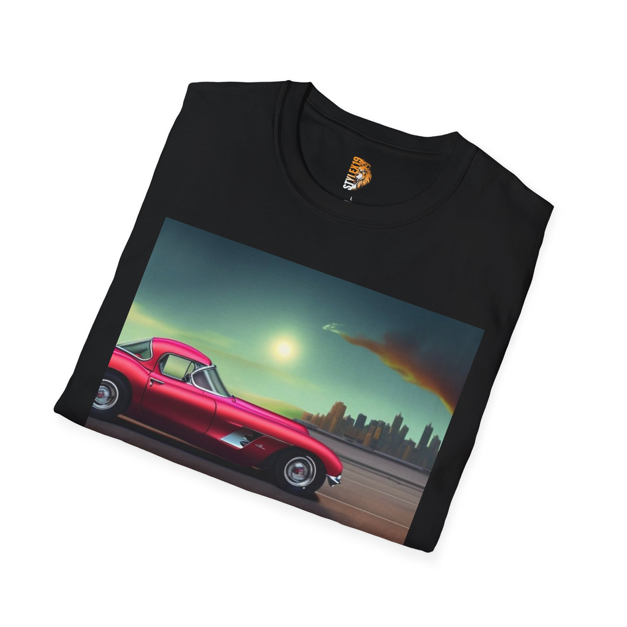 Vintage Car Unisex Softstyle T-Shirt - Retro Automotive Vibes - Image 4
