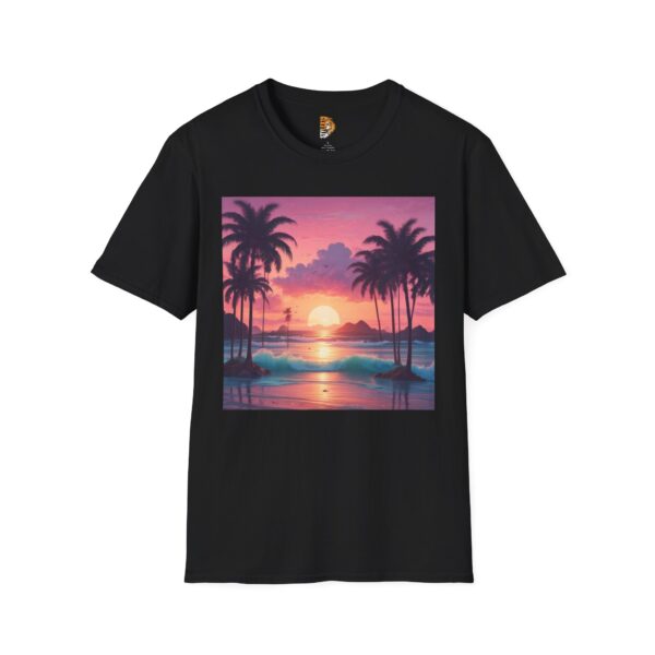 Tropical Sunset Unisex T-Shirt - Softstyle Beach Vibe Tee