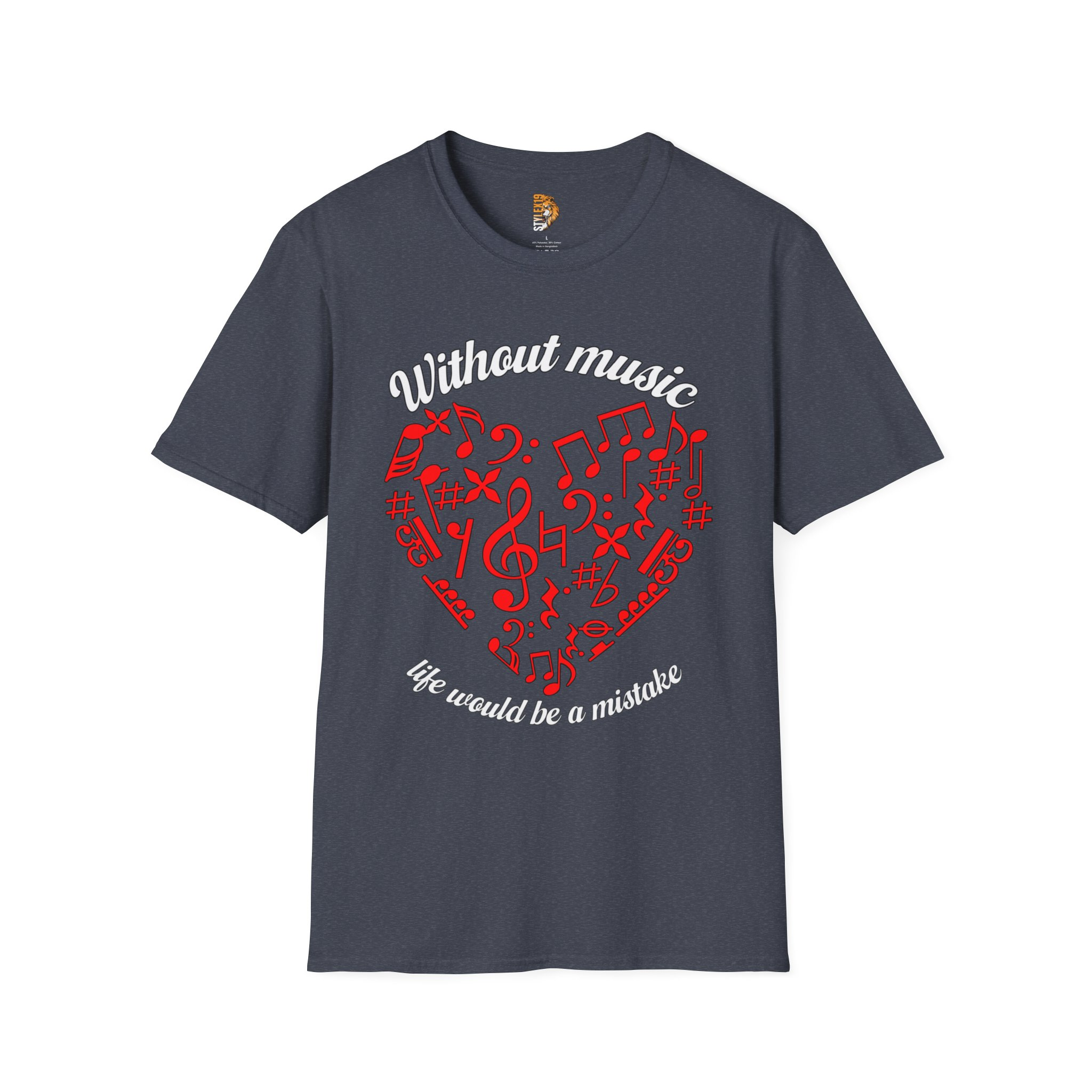 Music Lover Unisex T-Shirt - Without Music Life Would Be a Mistake - Image 29
