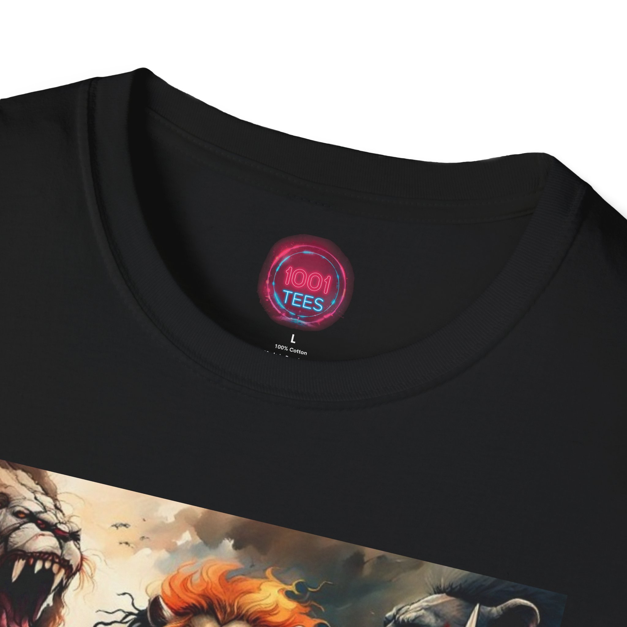 Epic Lion Warrior Graphic T-Shirt - Unisex Adventure Shirt for Fans - Image 3
