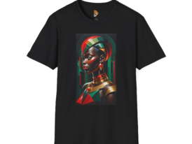 Cultural Elegance Afrocentric Art Design – Black Graphic Tee
