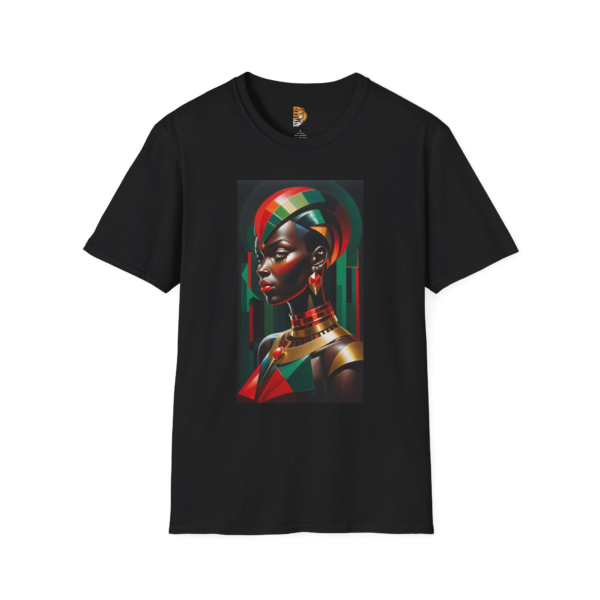 Cultural Elegance Unisex Softstyle T-Shirt - Afrocentric Art Design