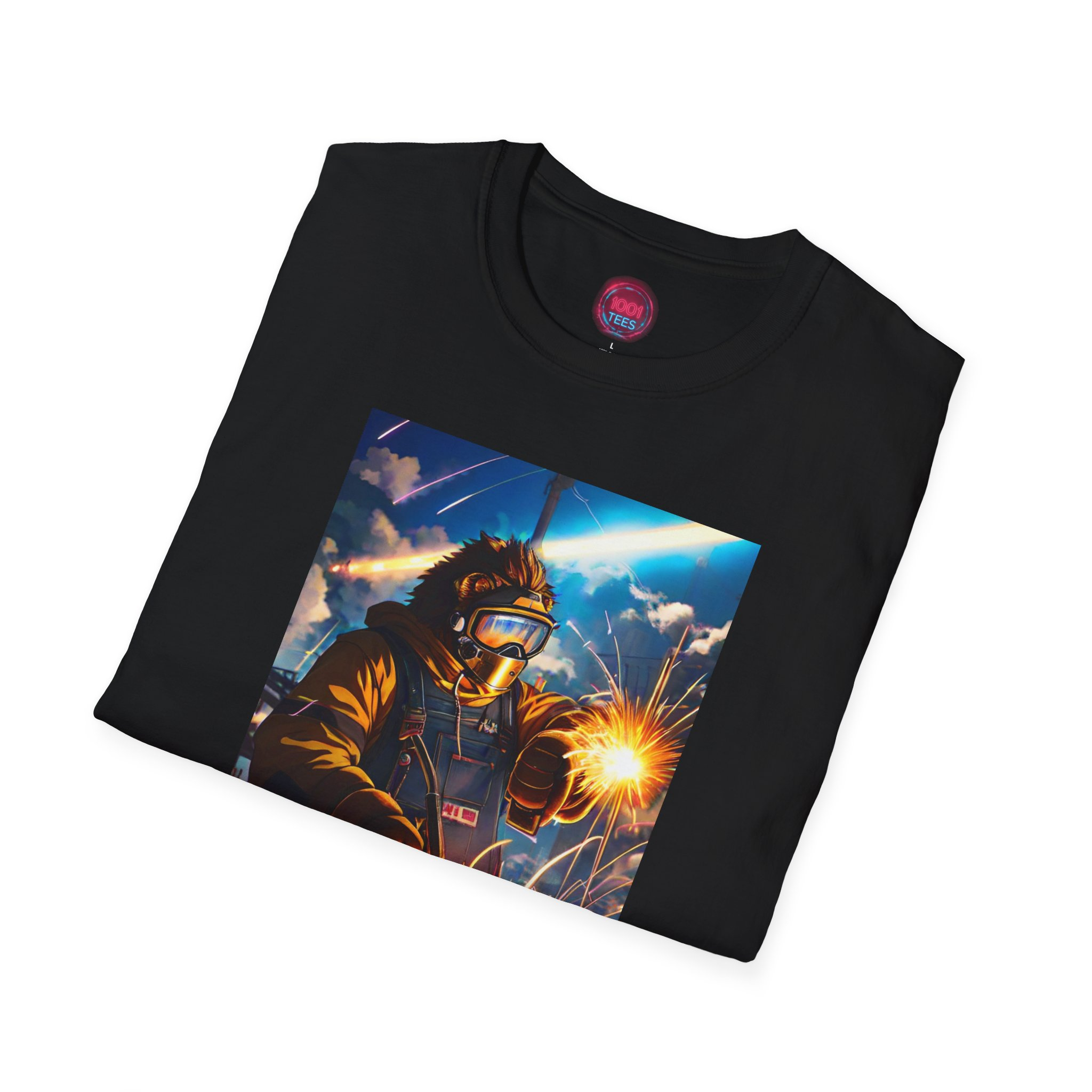 Welding Art Unisex Softstyle T-Shirt - Perfect Gift for Metalworkers and DIY Enthusiasts - Image 4