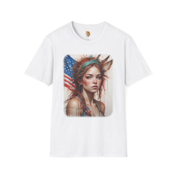 American Spirit Unisex Softstyle T-Shirt - Bohemian Art Design