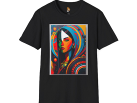 Vibrant Art Graphic for Creative Souls – Black Graphic Tee