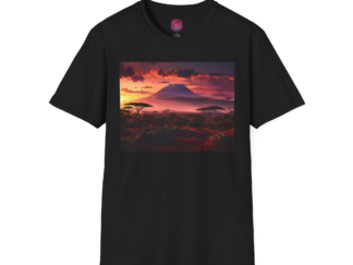 Kilimanjaro Sunset Unisex Softstyle T-Shirt - Nature Inspired Apparel for Adventure Lovers