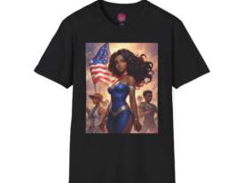 Empowered Hero Celebrate Strength and Unity – Black Graphic Tee
