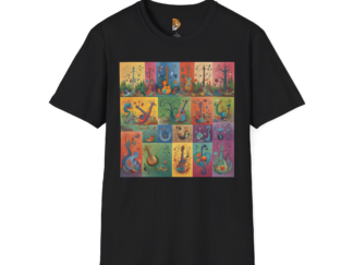 Colorful Musical Notes Unisex Softstyle T-Shirt - Perfect for Music Lovers & Festivals