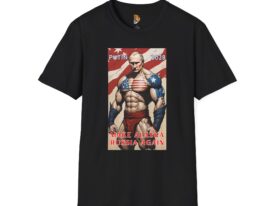 Putin 2028 Make Alaska Russia Again – Black Graphic Tee