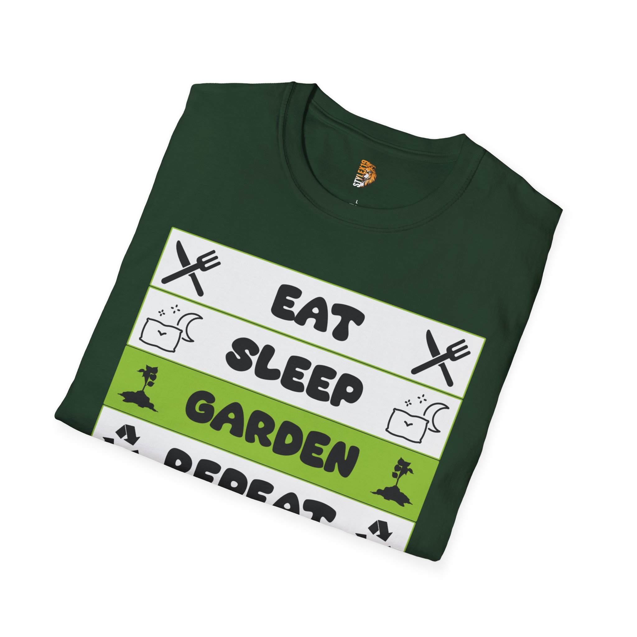 Eat, Sleep, Garden, Repeat Gardening T-Shirt - Image 12
