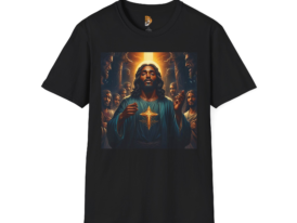 Inspirational Jesus Graphic T-Shirt - Tee for Faith and Worship – Black Graphic Tee