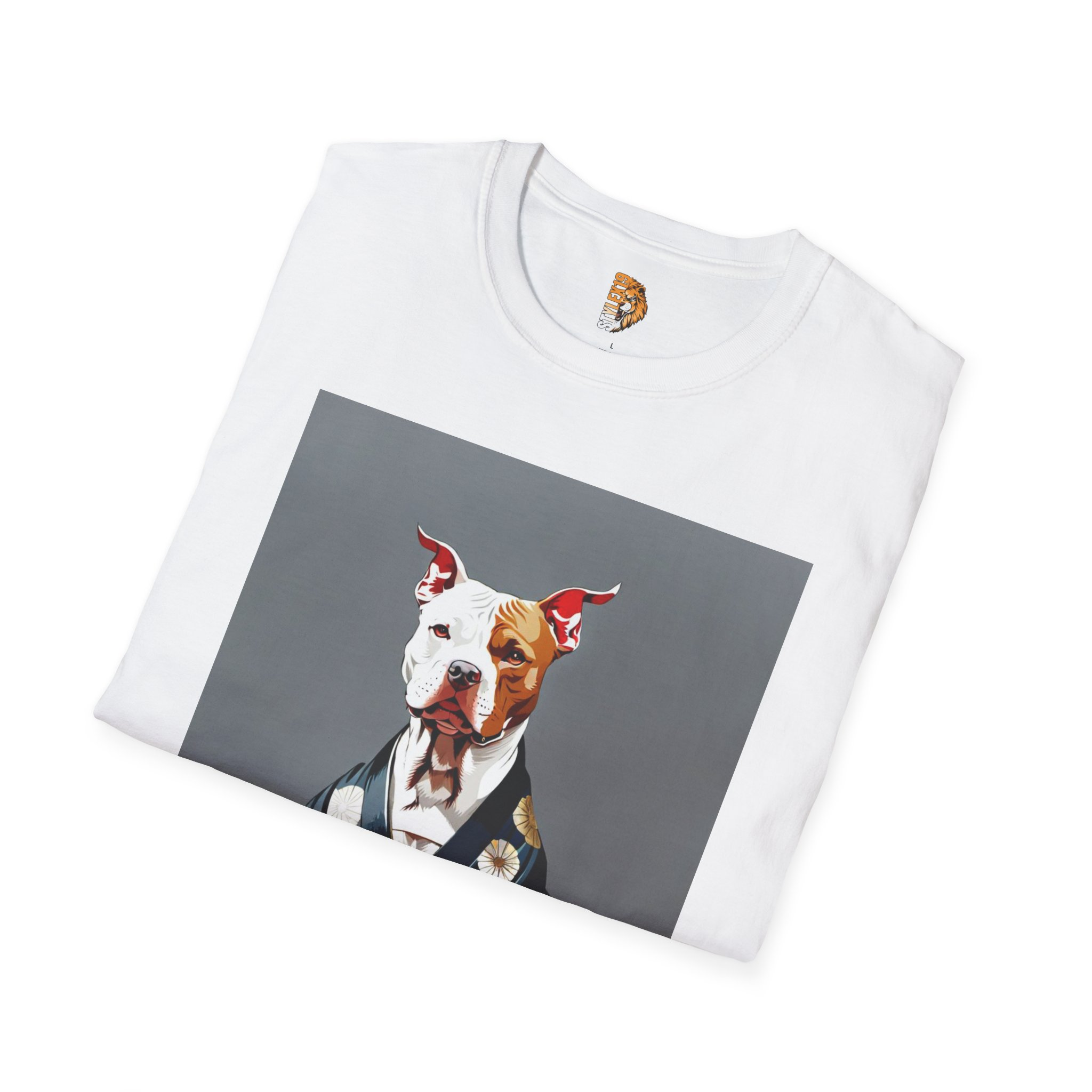 Kawaii Dog in Kimono Unisex Softstyle T-Shirt - Cute Pet Lover Apparel - Image 4