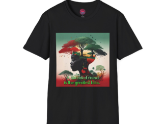Liberated Mind Unisex Softstyle T-Shirt - Inspiring Black Art Tee for Nature Lovers