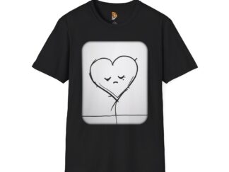 Heartfelt Love Unisex Softstyle T-Shirt | Cute Minimalist Design