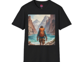 Adventurer's Escape Explore the Outdoors Design – Black Graphic Tee