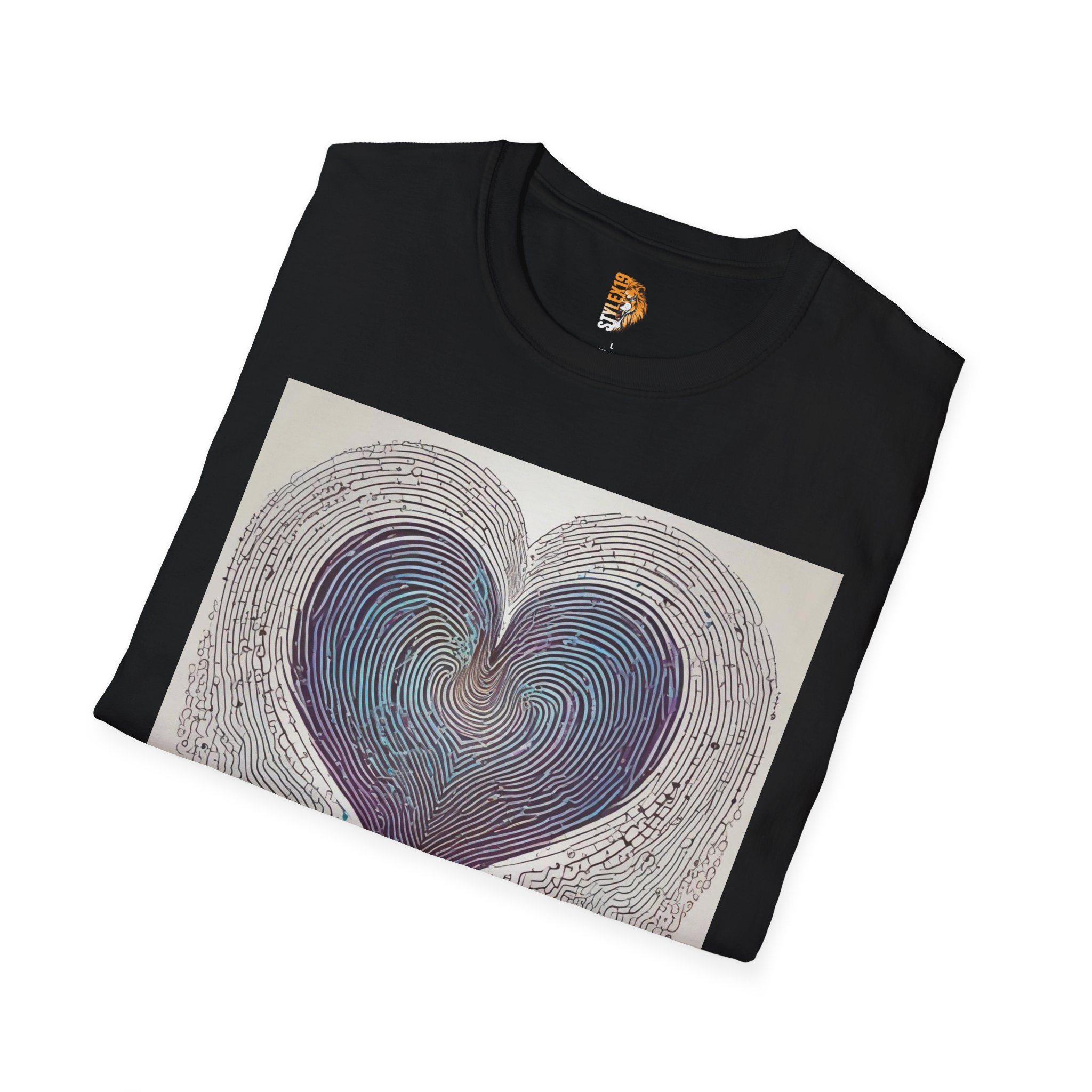 Vibrant Heart Design Unisex Softstyle T-Shirt - Perfect for Love Celebrations - Image 4