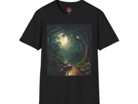 Moonlit Jungle Nature Lover Gift – Black Graphic Tee