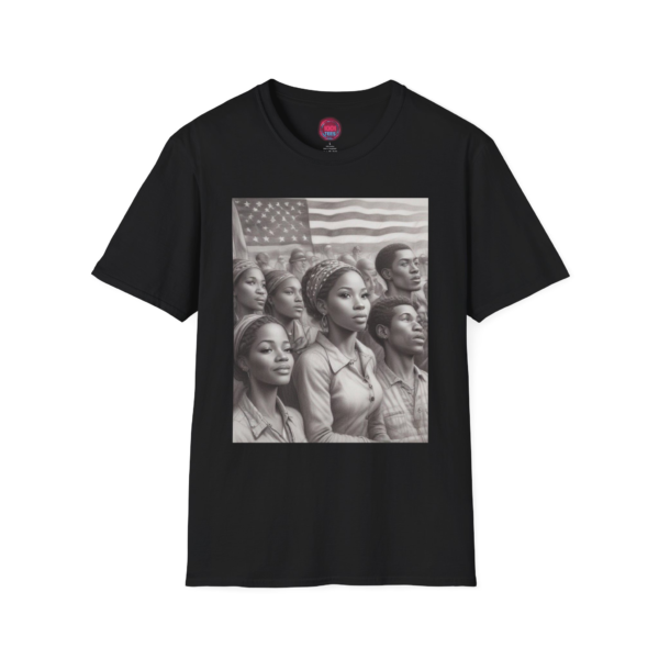 Empowerment Unisex Softstyle T-Shirt - Black Art Inspired by Unity