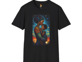 Soulful Motherhood Vibrant Art Tee – Black Graphic Tee