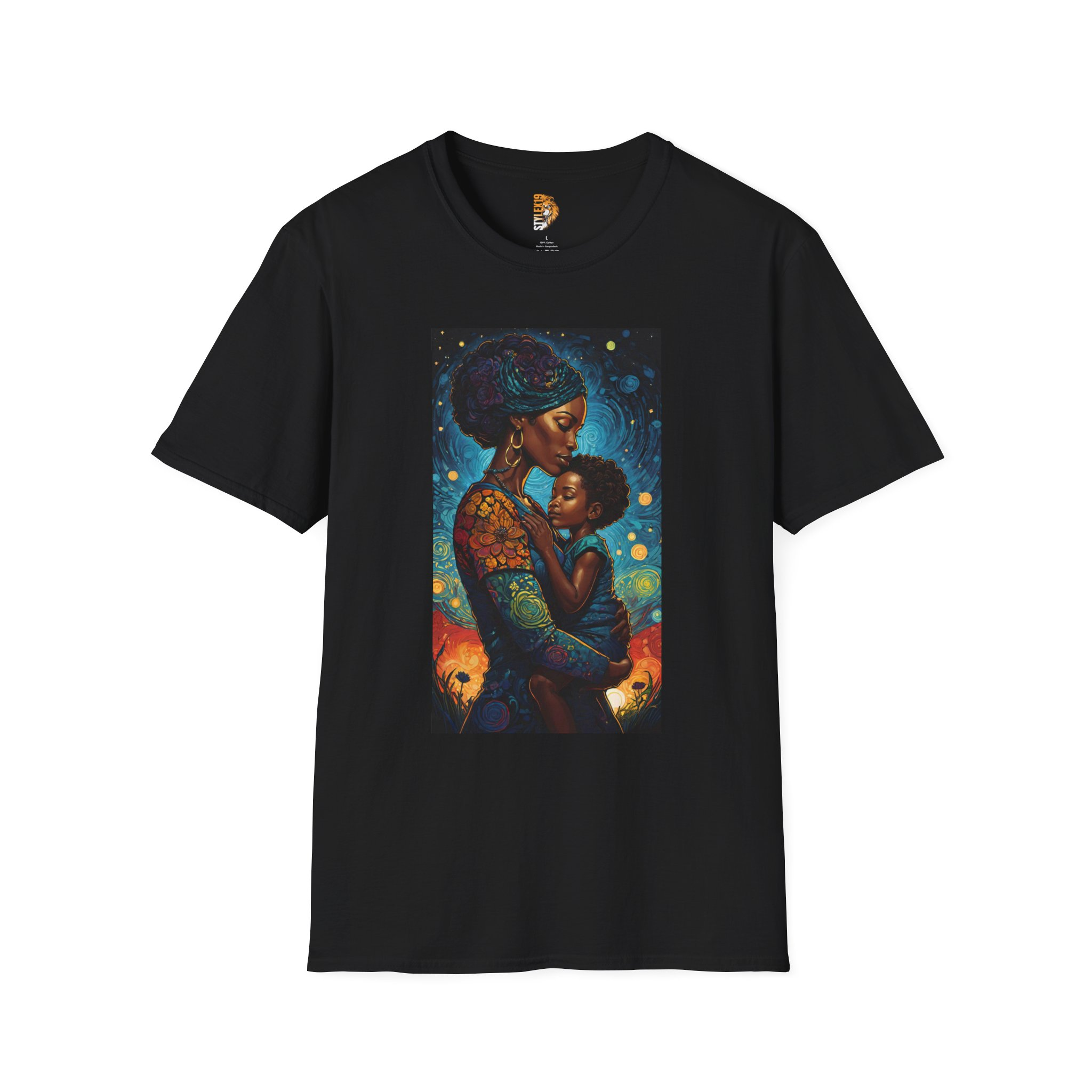 Soulful Motherhood Unisex Softstyle T-Shirt - Vibrant Art Tee