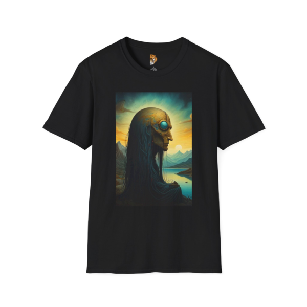Mystical Skull Graphic Unisex Softstyle T-Shirt | Perfect for Nature Lovers and Art Enthusiasts