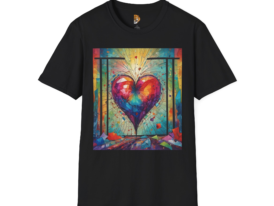 Vibrant Heart Art Colorful for Love and Inspiration – Black Graphic Tee