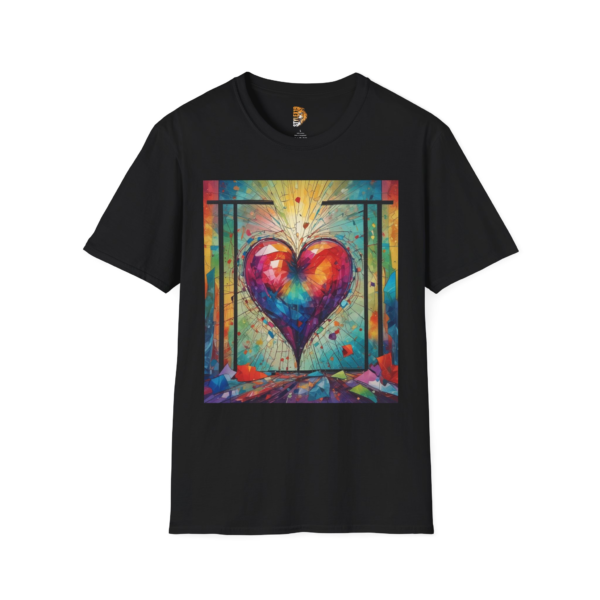 Vibrant Heart Art Unisex Softstyle T-Shirt - Colorful Graphic Tee for Love and Inspiration
