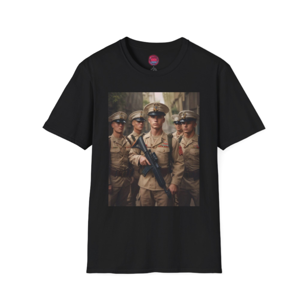 Military-Inspired Unisex Softstyle T-Shirt - Bold Graphic Design