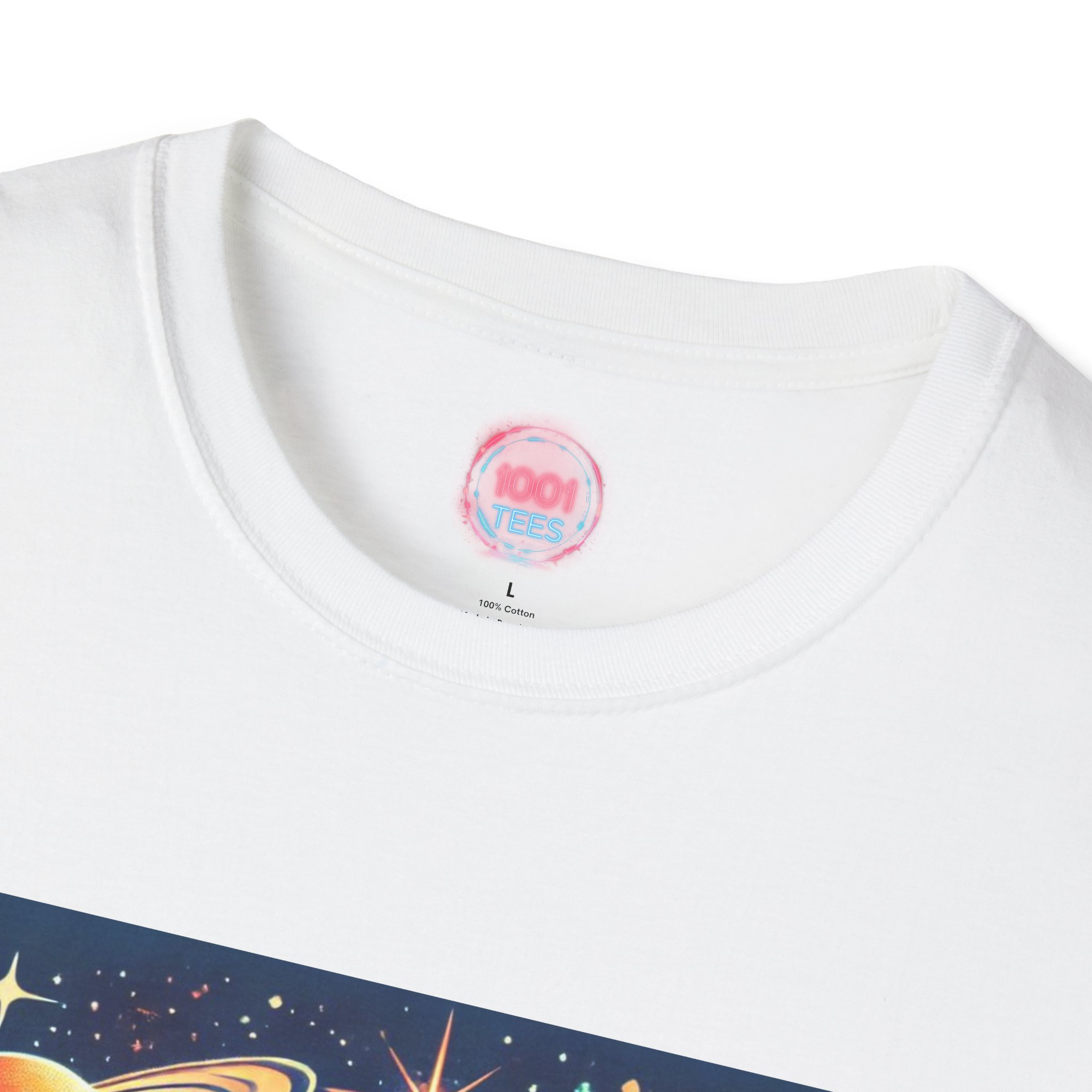 Cosmic Adventure Unisex T-Shirt - Fun Retro Space Design - Image 3