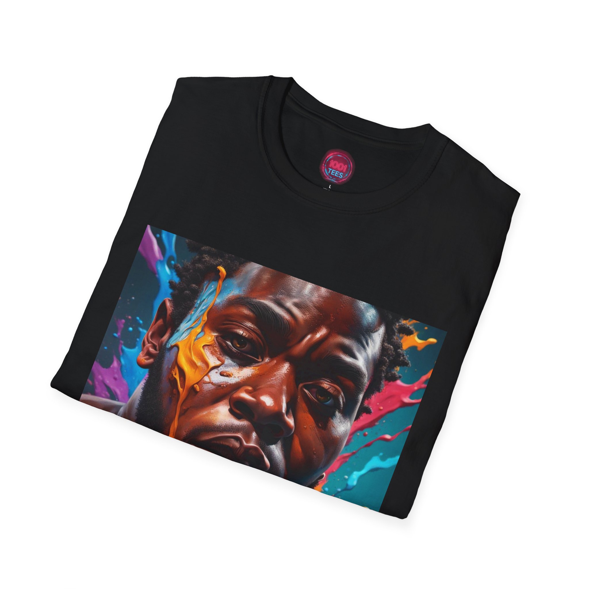 Vibrant Artistic Unisex Softstyle T-Shirt - Colorful Graphic Tee - Image 4