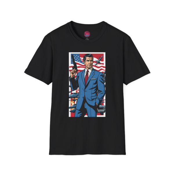 Patriotic Graphic Tee - Softstyle Unisex T-Shirt with American Flag Design