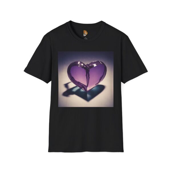 Purple Heart Unisex Softstyle T-Shirt - Love & Healing Vibe