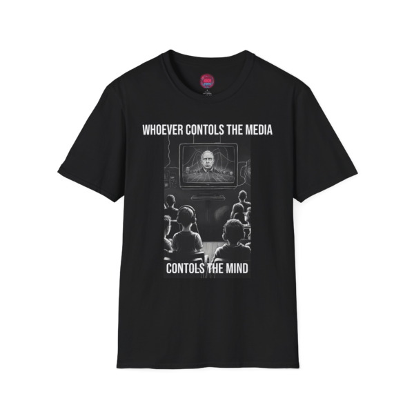 Media Control Unisex Softstyle T-Shirt - Thought-Provoking Design