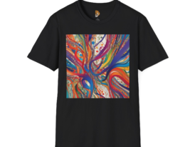 Vibrant Abstract Art for Creative Souls – Black Graphic Tee