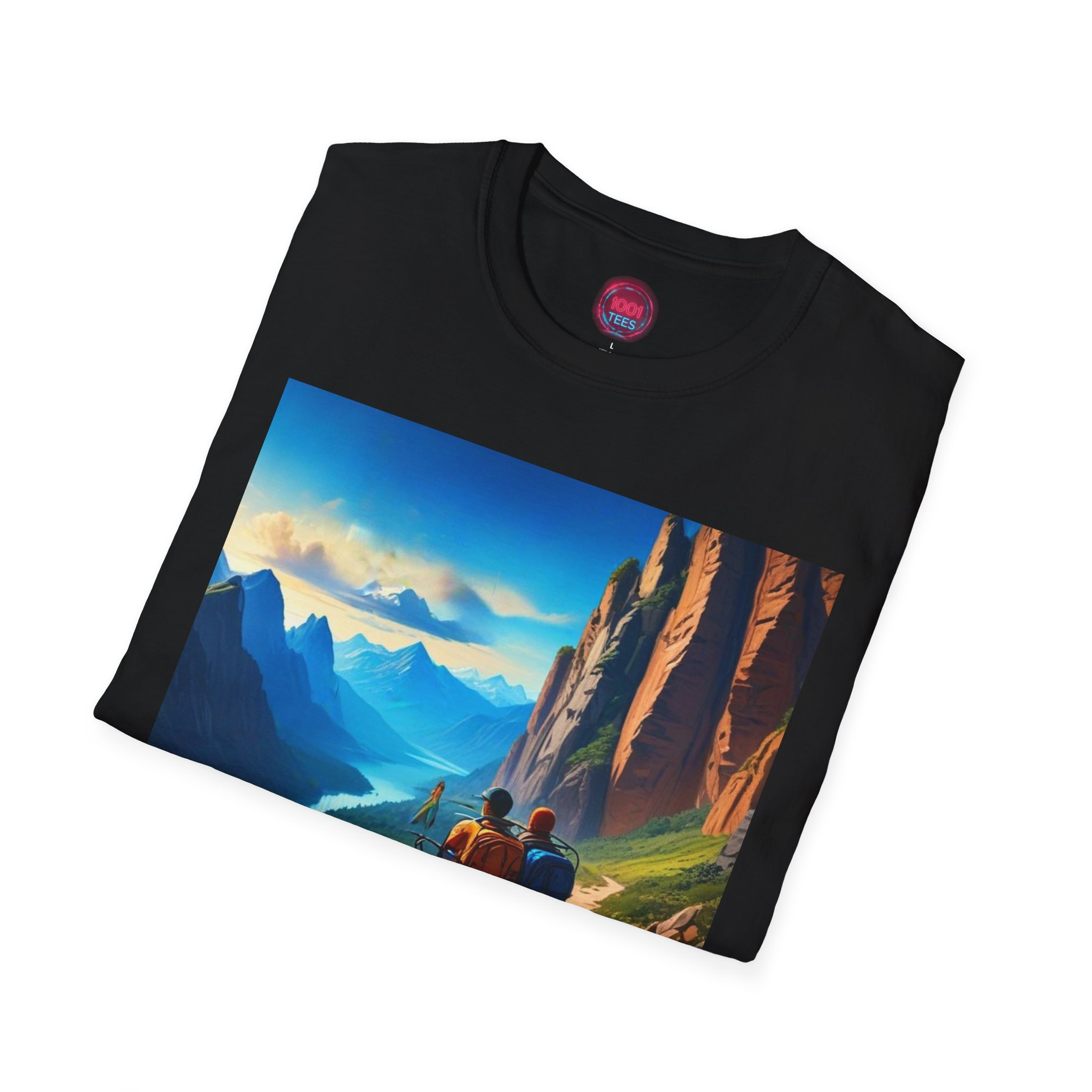 Adventure Awaits Unisex Softstyle T-Shirt - Image 4